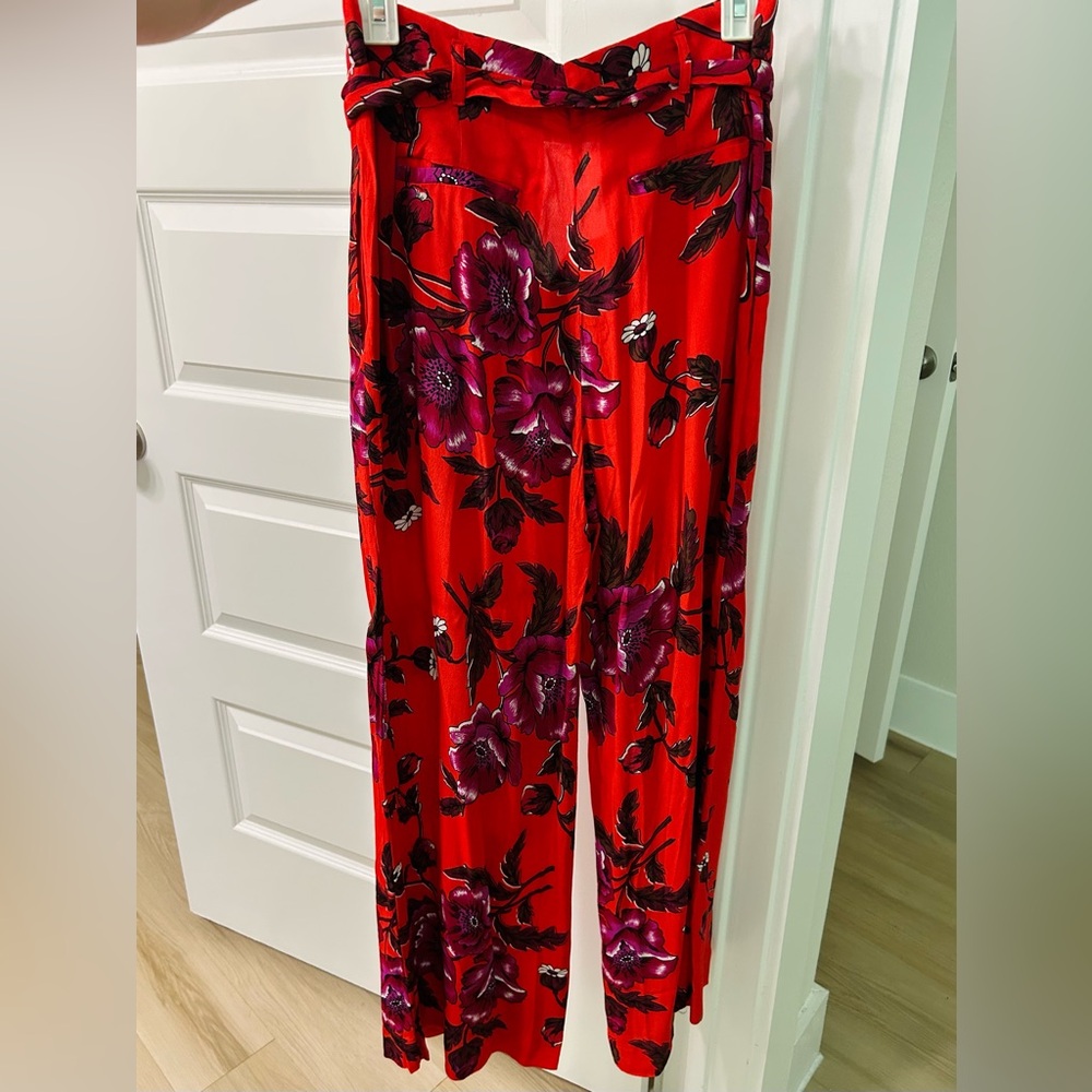 Anthropologie Wide-Leg Floral Pants Sz 6 - Picture 4 of 14